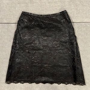 The Limited Shimmer Lace Black Skirt Size 12